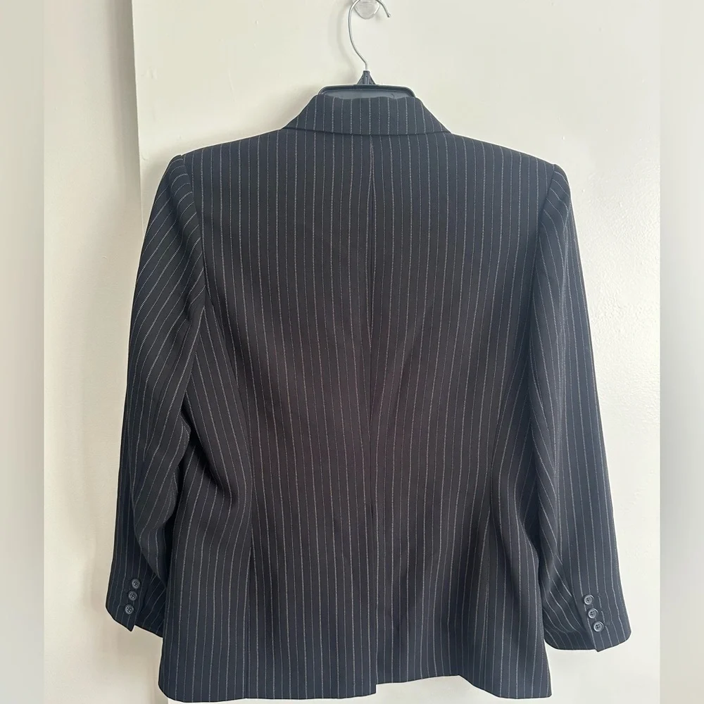 Laura Scott Black Pinstripe Blazer